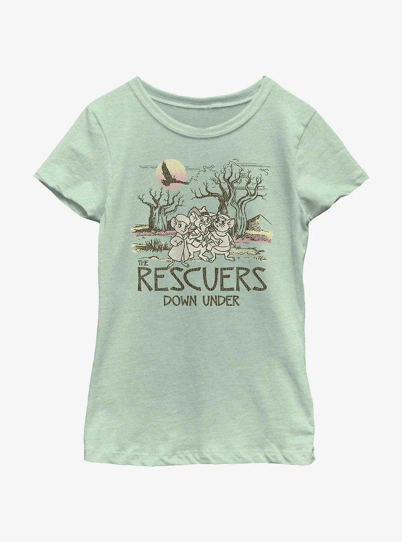 Disney The Rescuers Down Under Destination Rescue Youth Girls T-Shirt