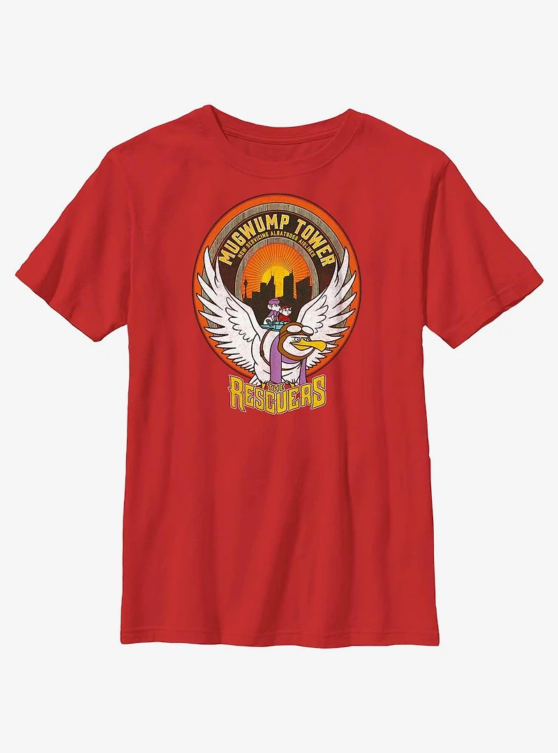 Disney The Rescuers Down Under Mugwump Tower Badge Youth T-Shirt