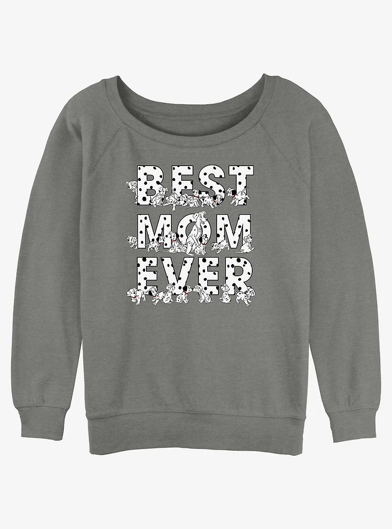 Disney 101 Dalmatians Perdita Best Mom Ever Girls Slouchy Sweatshirt