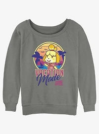 Animal Crossing Isabelle Vacation Mode Girls Slouchy Sweatshirt