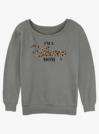 Disney Channel Leopard Print I'm A Mom Girls Slouchy Sweatshirt