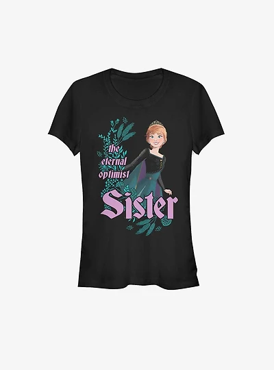 Disney Frozen 2 Anna Optimist Sister Girls T-Shirt
