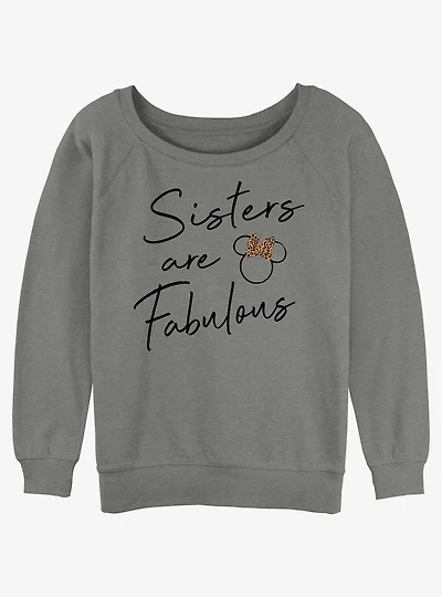 Disney Minnie Mouse Sisters Are Fabulous Girls Slouchy Sweatshirt