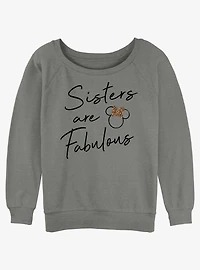 Disney Minnie Mouse Sisters Are Fabulous Girls Slouchy Sweatshirt