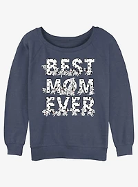 Disney 101 Dalmatians Perdita Best Mom Ever Womens Slouchy Sweatshirt