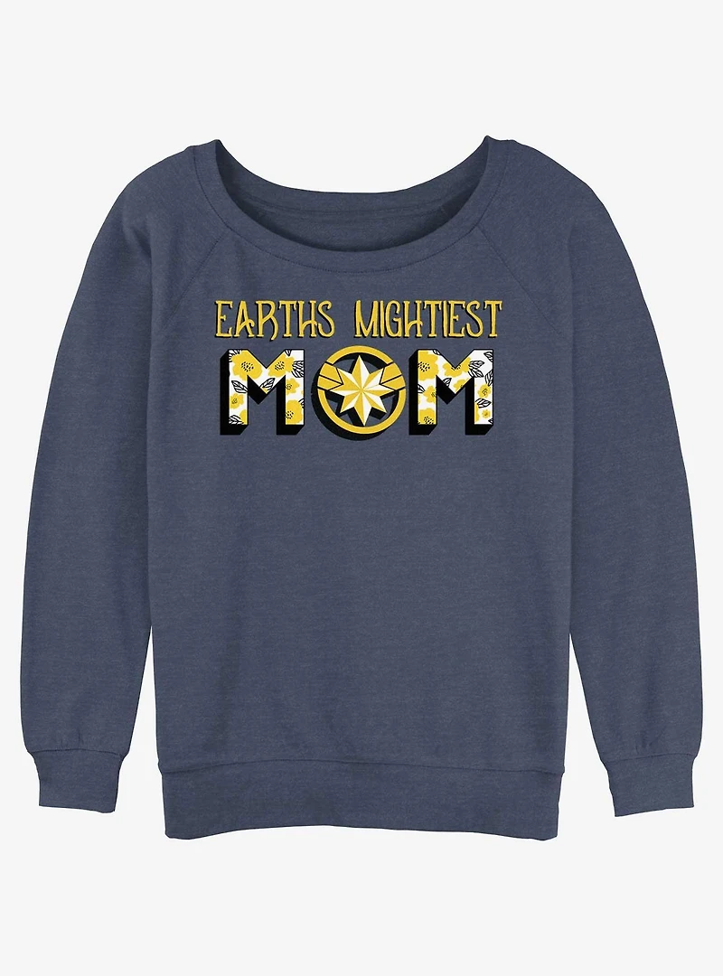 Marvel Captain Earths Mightiest Mom Womens Slouchy Sweatshirt