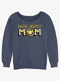 Marvel Captain Earths Mightiest Mom Womens Slouchy Sweatshirt