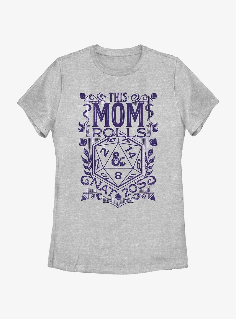 Dungeons & Dragons This Mom Rolls Nat 20's Womens T-Shirt