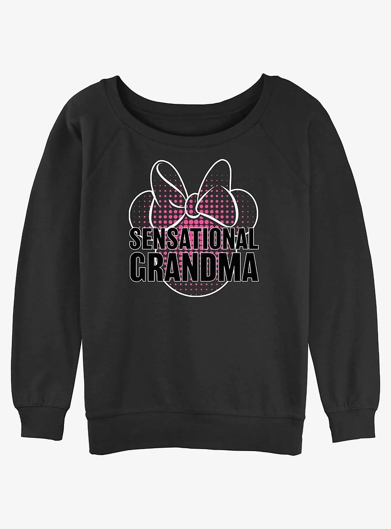 Disney Mickey Mouse Sensational Grandma Womens Slouchy Sweatshirt