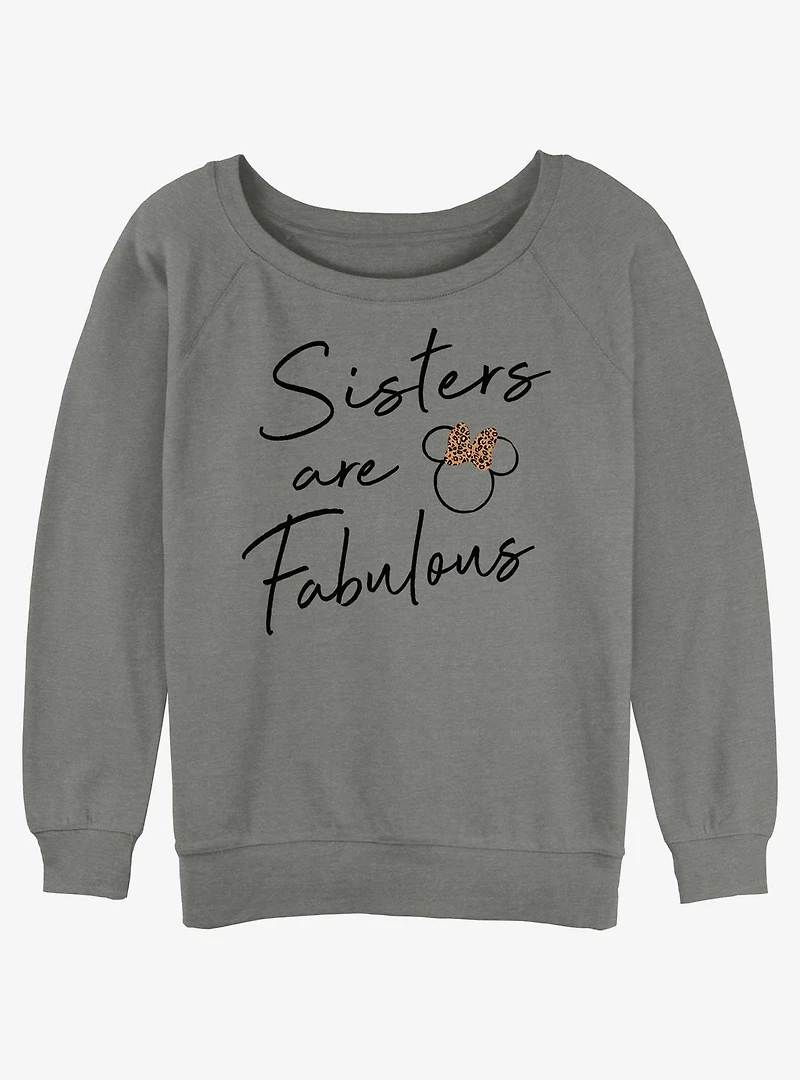 Disney Minnie Mouse Sisters Are Fabulous Womens Slouchy Sweatshirt