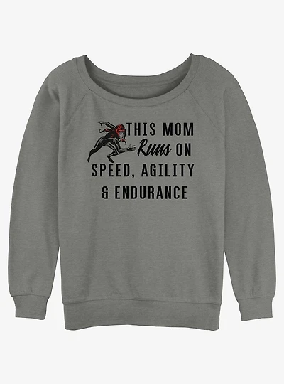 Marvel Black Widow Mom Womens Slouchy Sweatshirt