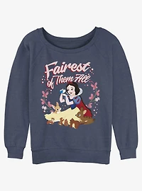 Disney Snow White and the Seven Dwarfs Fairest of Them All Womens Slouchy Sweatshirt