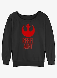 Disney Star Wars Rebel Aunt Womens Slouchy Sweatshirt