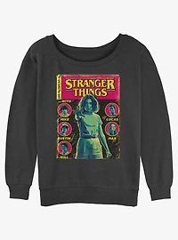 Stranger Things Comic Cover Womens Slouchy Sweatshirt