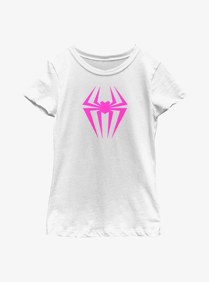 Marvel Spider-Man: Across The Spider-Verse Spider-Gwen Logo Youth Girls T-Shirt
