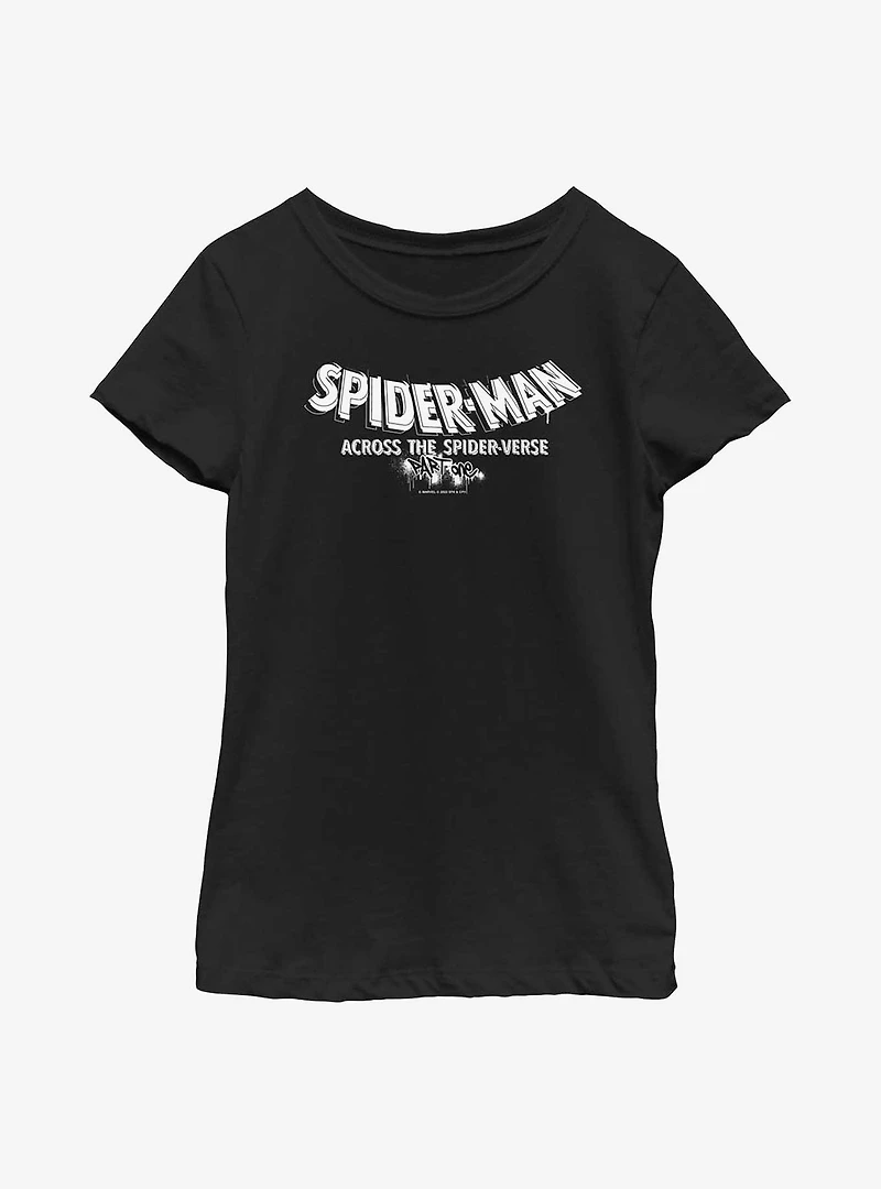Marvel Spider-Man: Across The Spider-Verse Part One Logo Youth Girls T-Shirt