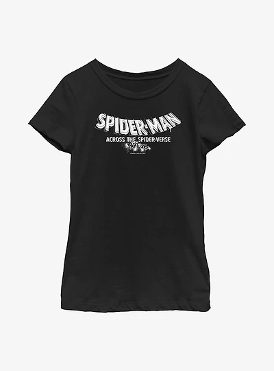 Marvel Spider-Man: Across The Spider-Verse Part One Logo Youth Girls T-Shirt