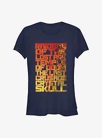 Indiana Jones Movie Titles Girls T-Shirt