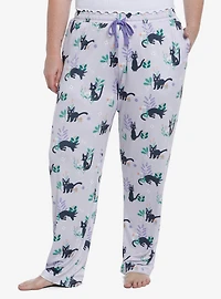 Studio Ghibli Kiki's Delivery Service Jiji & Flowers Girls Pajama Pants Plus Size
