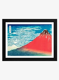 Hokusai Red Fiji Framed Poster