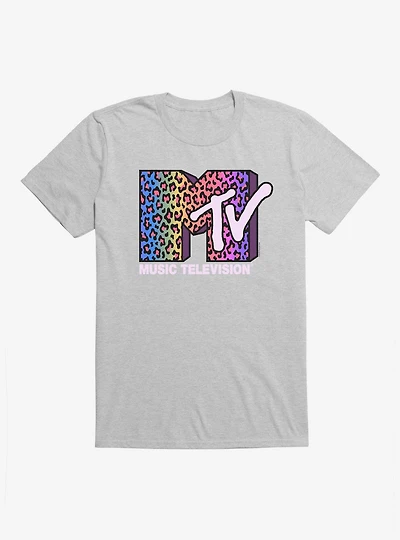 MTV Rainbow Cheetah Logo T-Shirt