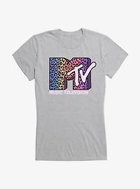 MTV Rainbow Cheetah Logo Girls T-Shirt