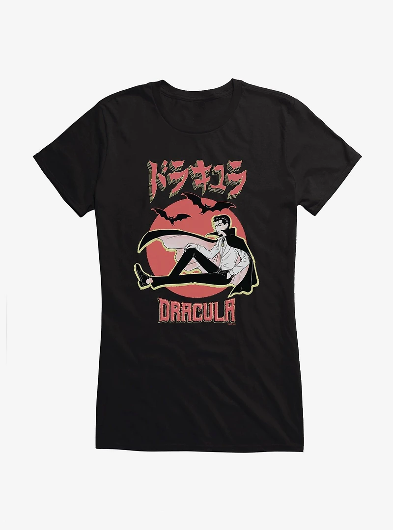 Universal Anime Monsters Dracula Portrait Girls T-Shirt