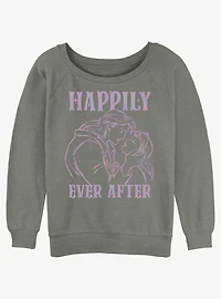 Disney Beauty And The Beast Happily Ever After Womens Slouchy Sweatshirt