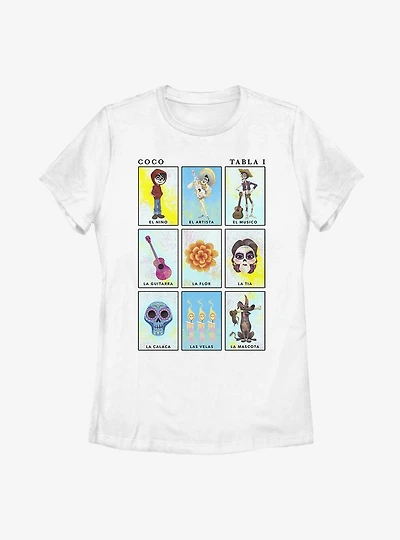 Disney Pixar Coco Loteria Womens T-Shirt