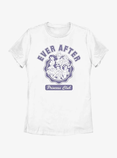 Disney Princess Club Collegiate Ever After Womens T-Shirt