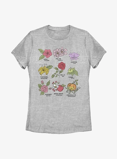 Disney Princess Flowers Womens T-Shirt
