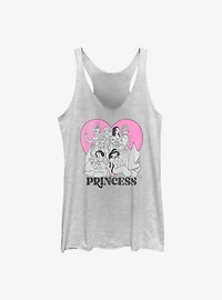 Disney Princess Heart Womens Tank Top