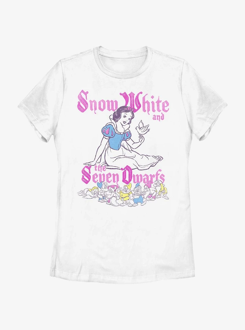 Disney Snow White And The Seven Dwarfs Pop Art Womens T-Shirt