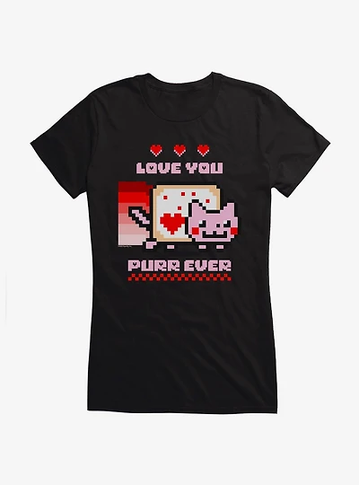 Nyan Cat Love You Purr Ever Girls T-Shirt