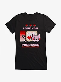 Nyan Cat Love You Purr Ever Girls T-Shirt