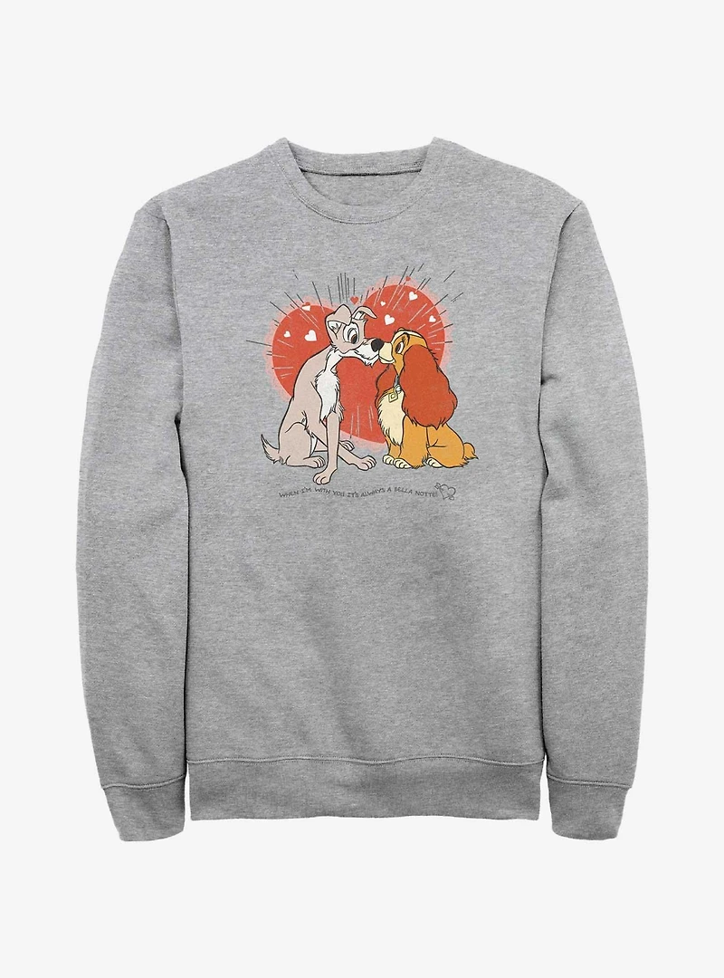Disney Lady and the Tramp Bella Notte Lovers Sweatshirt
