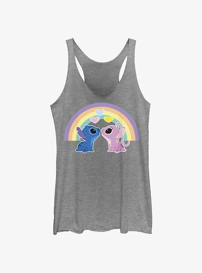 Disney Lilo & Stitch Angel Love Under The Rainbow Girls Tank