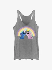 Disney Lilo & Stitch Angel Love Under The Rainbow Girls Tank