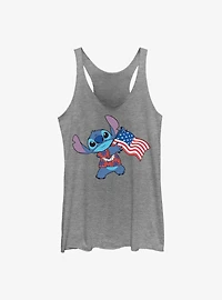 Disney Lilo & Stitch Tropic American Flag Girls Tank