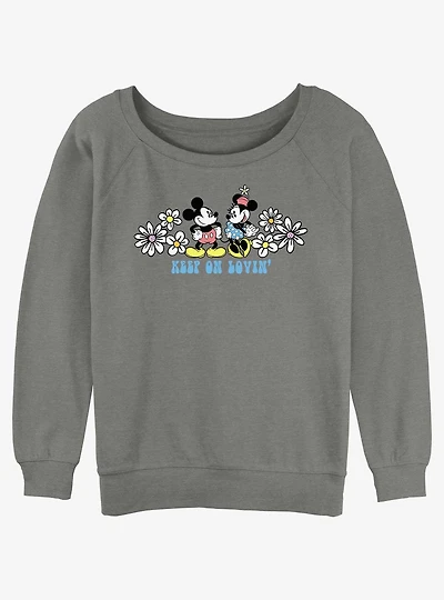 Disney Mickey Mouse & Minnie Keep On Lovin' Girls Slouchy Sweatshirt