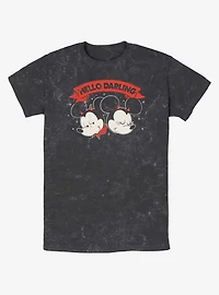 Disney Mickey Mouse & Minnie Hello Darling Mineral Wash T-Shirt