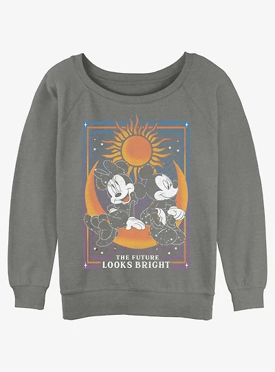 Disney Mickey Mouse & Minnie The Future Looks Bright Astrology Girls Slouchy Sweatshirt