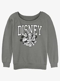 Disney Mickey Mouse Vintage Group Girls Slouchy Sweatshirt