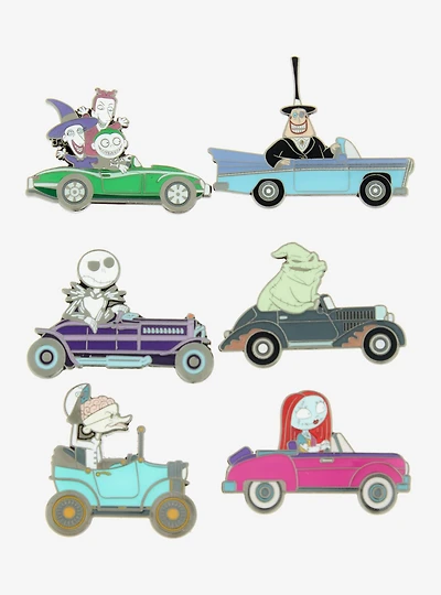 Loungefly Disney the Nightmare Before Christmas 30th Anniversary Retro Cars Blind Box Enamel Pin - BoxLunch Exclusive