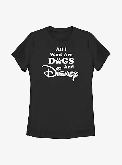 Disney Channel All I Want Are Dogs and Womens T-Shirt