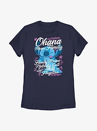 Disney Lilo & Stitch Ohana Means Family Womens T-Shirt