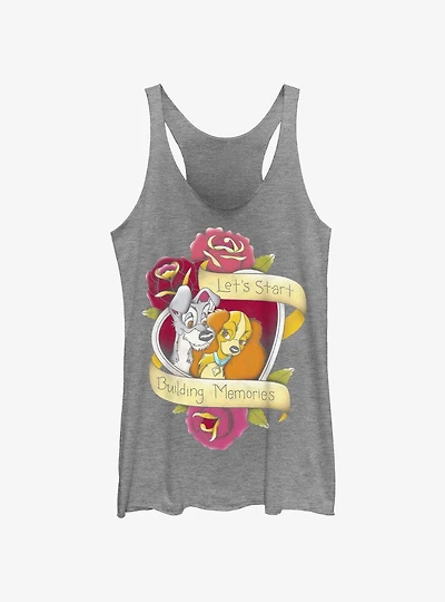 Disney Lady and the Tramp Build Memories Womens Tank Top