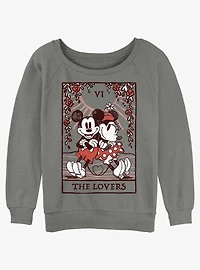 Disney Mickey Mouse The Lovers Womens Slouchy Sweatshirt