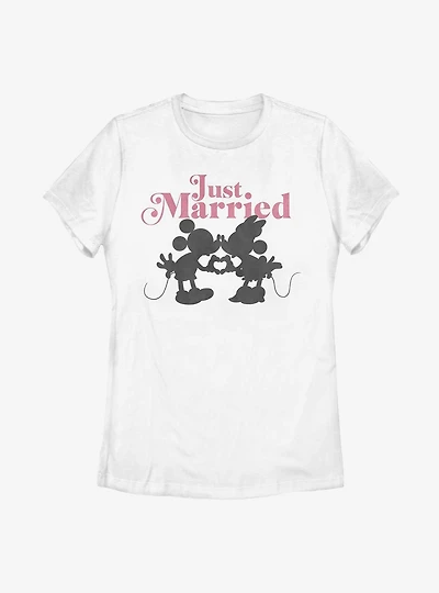Disney Mickey Mouse Just Married Mice Womens T-Shirt