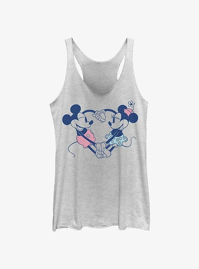 Disney Mickey Mouse Heart Pair Womens Tank Top